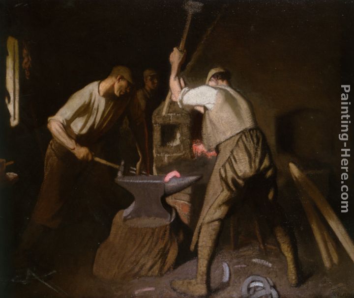 Our Blacksmith painting - Sir George Clausen Our Blacksmith art painting